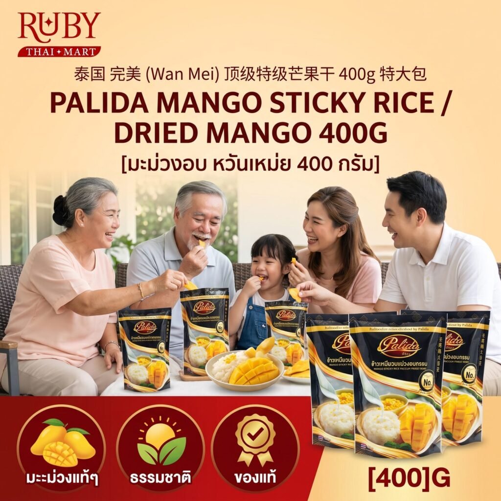 🔥 มะม่วงอบแห้งไซส์ยักษ์ ตราหวันเหม่ย (Wan Mei Soft Dried Mango) 400g - เนื้อหนาฉ่ำ ชิ้นใหญ่เต็มคำ หวานน้อย อร่อยจุใจ! 🔥